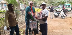 समाज में रक्तदान की जागरूकता फ़ैलाने भारत भर्मण पर निकले जयदेव रावत जी का छत्तीसगढ़ ब्लड डोनर फाउंडेशन 